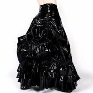 Hilary's Vanity PVC Victorian Goth Steampunk Skirt